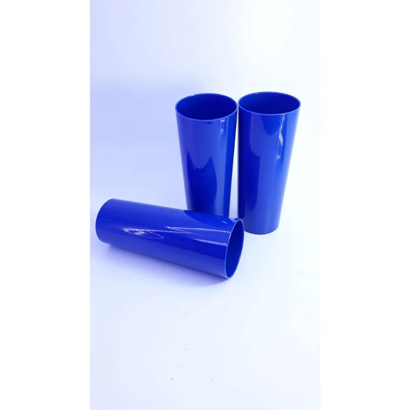Copo plastico modelo long drink 350 ml. azul bic sólido 10 unidades