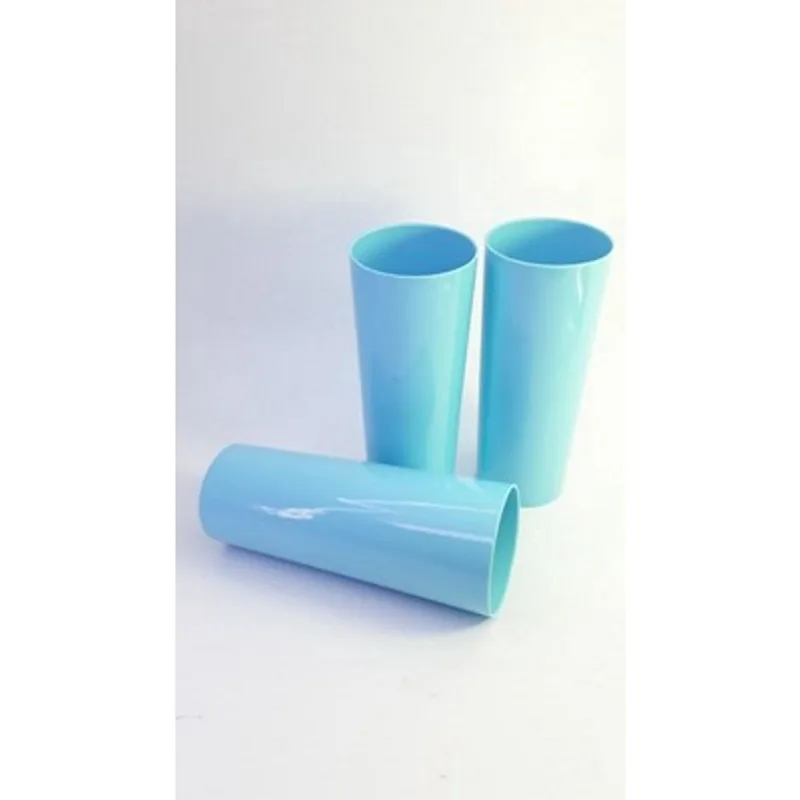 Copo plastico long drink 350 ml. azul bebê sólido 10 unidades