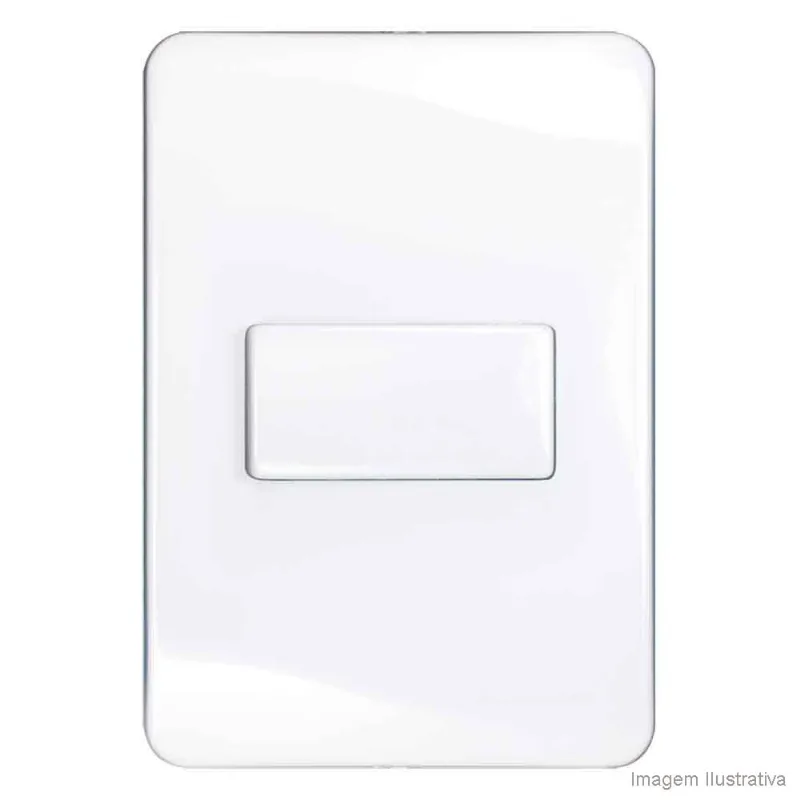 Conjunto montado de interruptor 4x2 simples com placa branco Allegra Alumbra - Alumbra