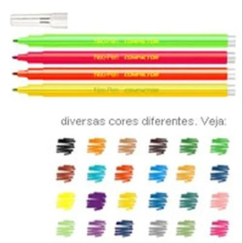Caneta Hidrogr Neopen Gigante 6cor 5x1 - COMPACTOR - Papelaria