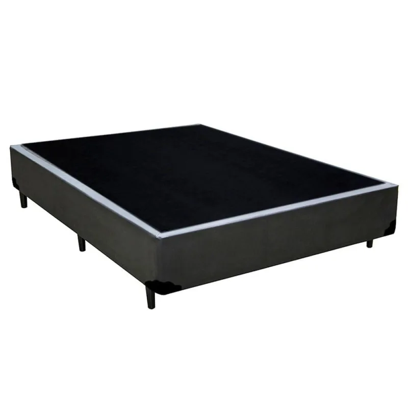 Cama Box Casal Sintético Sereneprime visual com a cor Cinza 138x188x40 - OUTRAS - Colchões