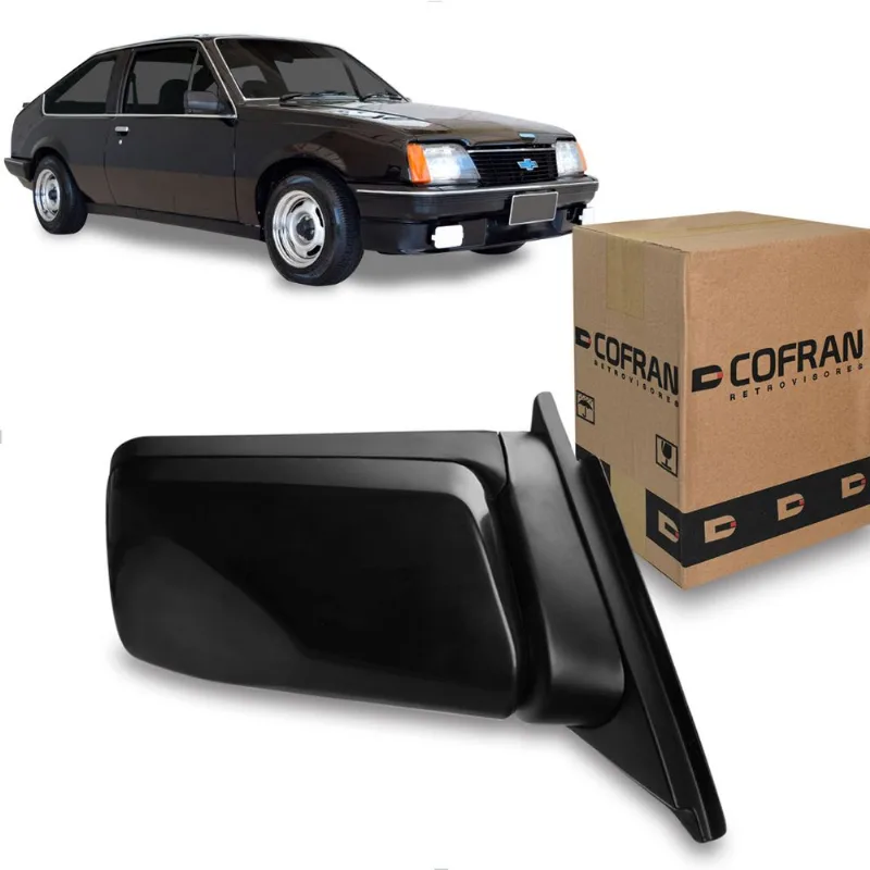 Retrovisor Externo Monza 85/93 Controle Remoto Preto Cofran Direito