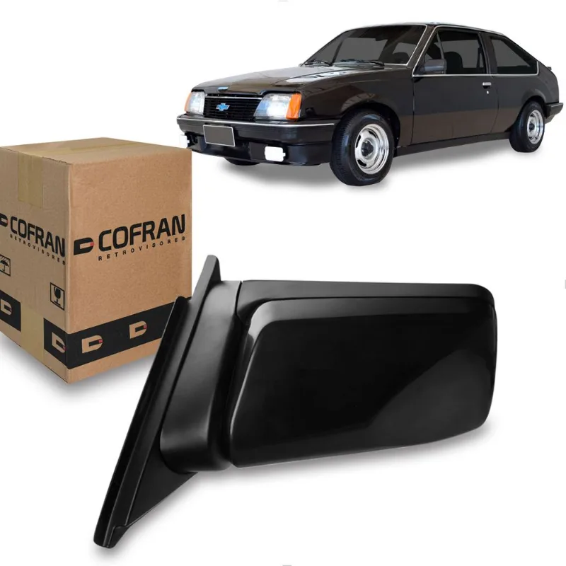 Retrovisor Externo Monza 85/93 Controle Remoto Preto Cofran Esquerdo