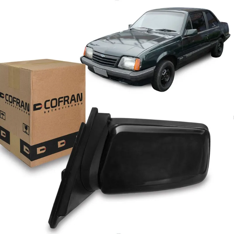 Retrovisor Externo Monza 91/92 Controle Remoto Preto Cofran Esquerdo