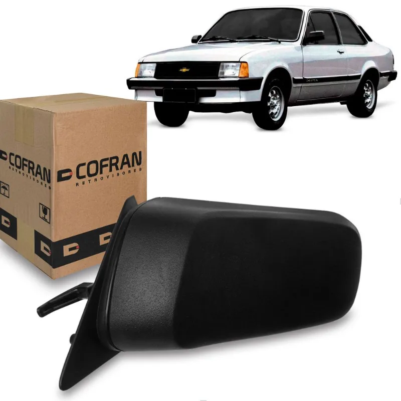 Retrovisor Externo Chevette 87/93 Controle Remoto Preto Cofran Esquerdo