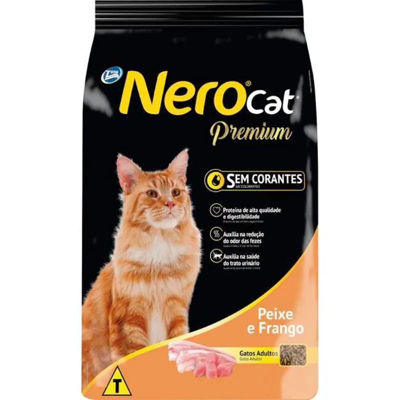 Alimento para Gatos Adultos Nero Peixe e Frango 1kg
