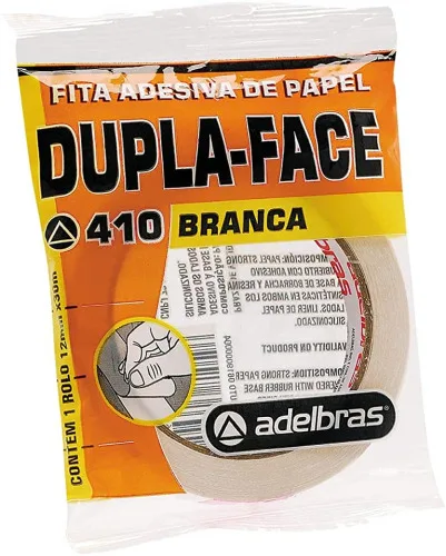 Fita Dupla Face Branca Adelbras 12x30 - ADELBRAS