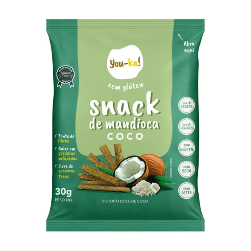 Snack de Mandioca Coco Sem Glúten You-ka! 30g