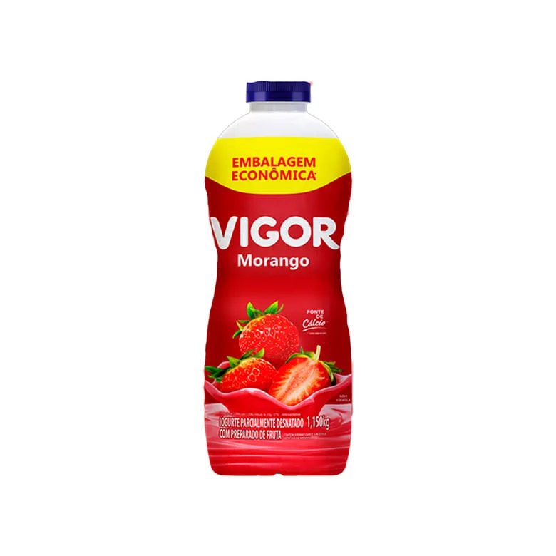 Iogurte Liquido Vigor Morango 1.150kg - Vigor - Laticínios