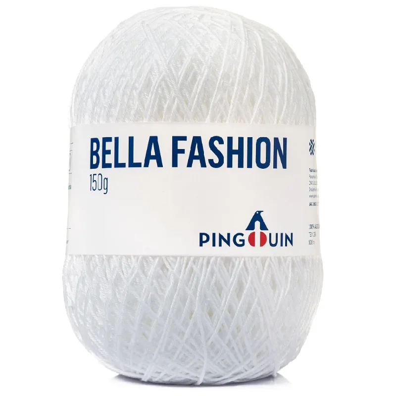 LINHA PINGOUIN BELLA FASHION 100% ALGODAO MERCERIZADO 150GR 0002-BRANCO