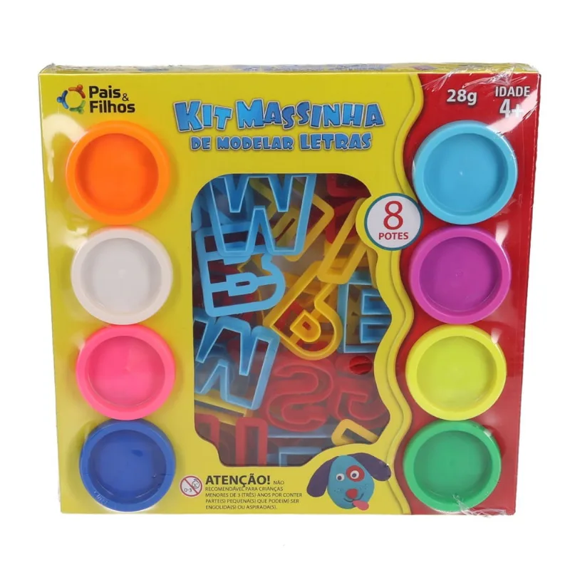 Kit Massinha De Modelar Números 21 Acessórios 8 Potes Presente Educativo Didático 8997
