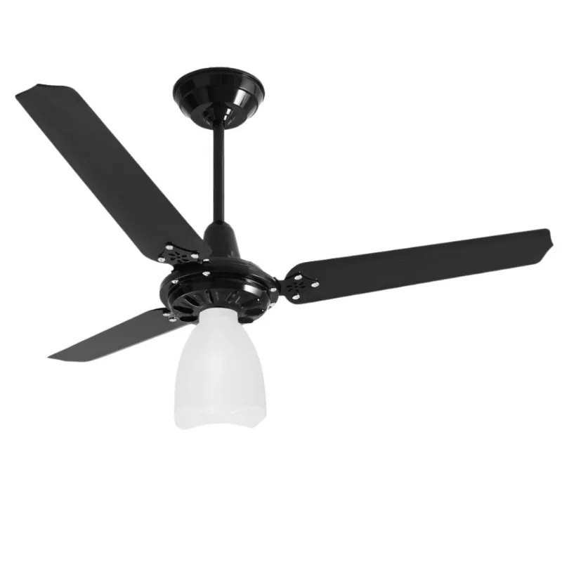 Ventilador de Teto Lumi 1 Lâmpada Controle Parede Loren Sid Ventilador de Teto Lumi Preto 1 Lâmpada Controle Parede 220V