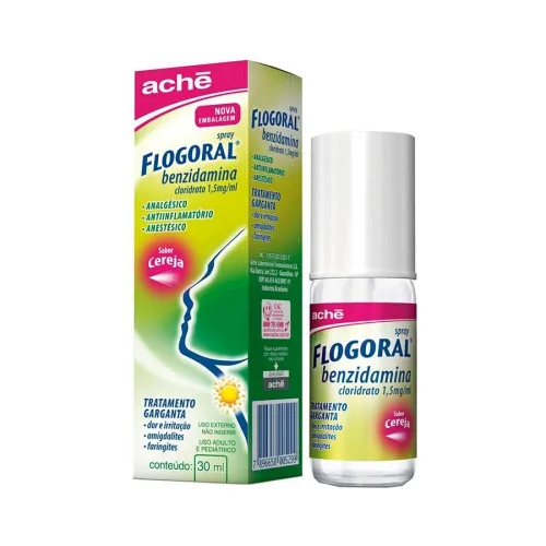 Flogoral Sabor Cereja 1,5 Mg/ml Colutório Spray Aché - ACHE - Farmácia