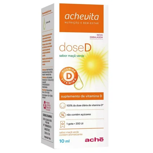 Dose D Suplemento De Vitamina C Sabor Maça Verde - ACHE - Suplementos