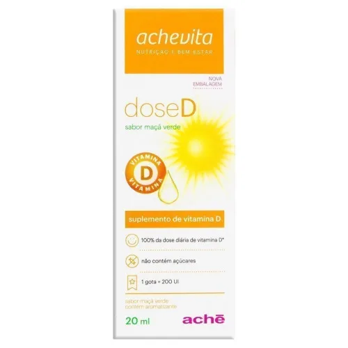 Dose D Suplemento De Vitamina C Sabor Maça Verde - ACHE - Farmácia