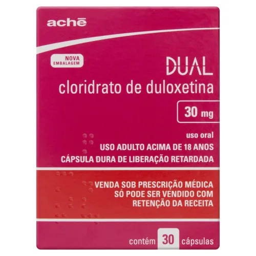 DUAL 30MG C/ 30 COMPRIMIDOS CONTROLADO - ACHE - Produtos Farmacêuticos