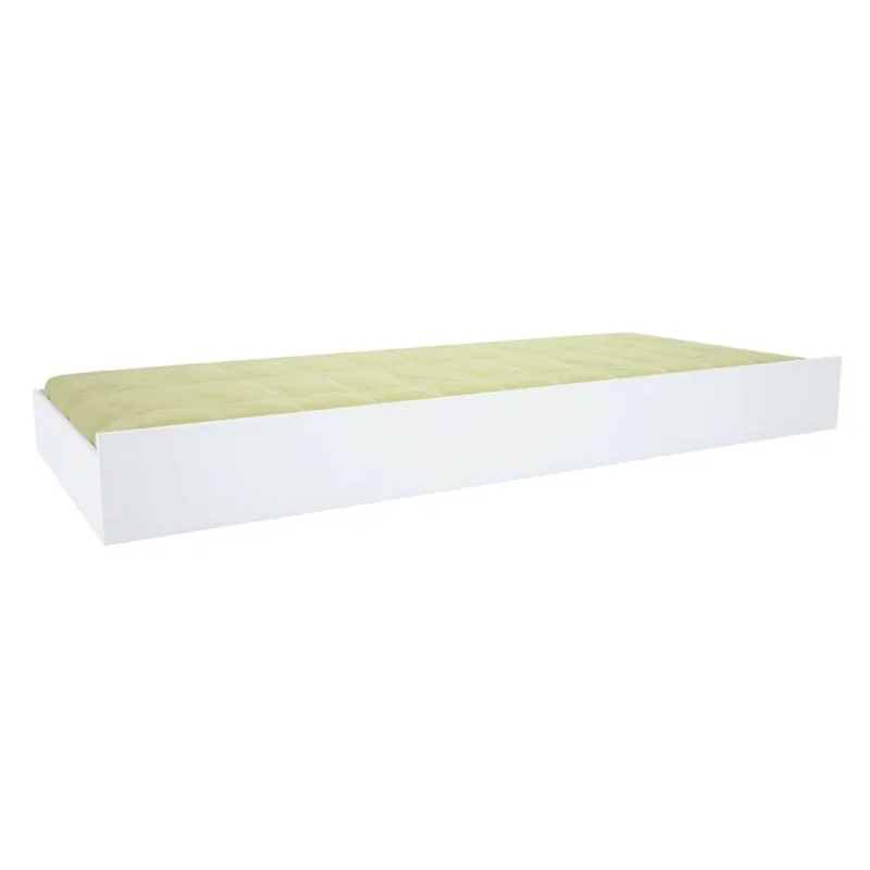 Cama Auxiliar Solteiro Aquarela Branco - Santos Andirá - Santos Andirá - Móveis