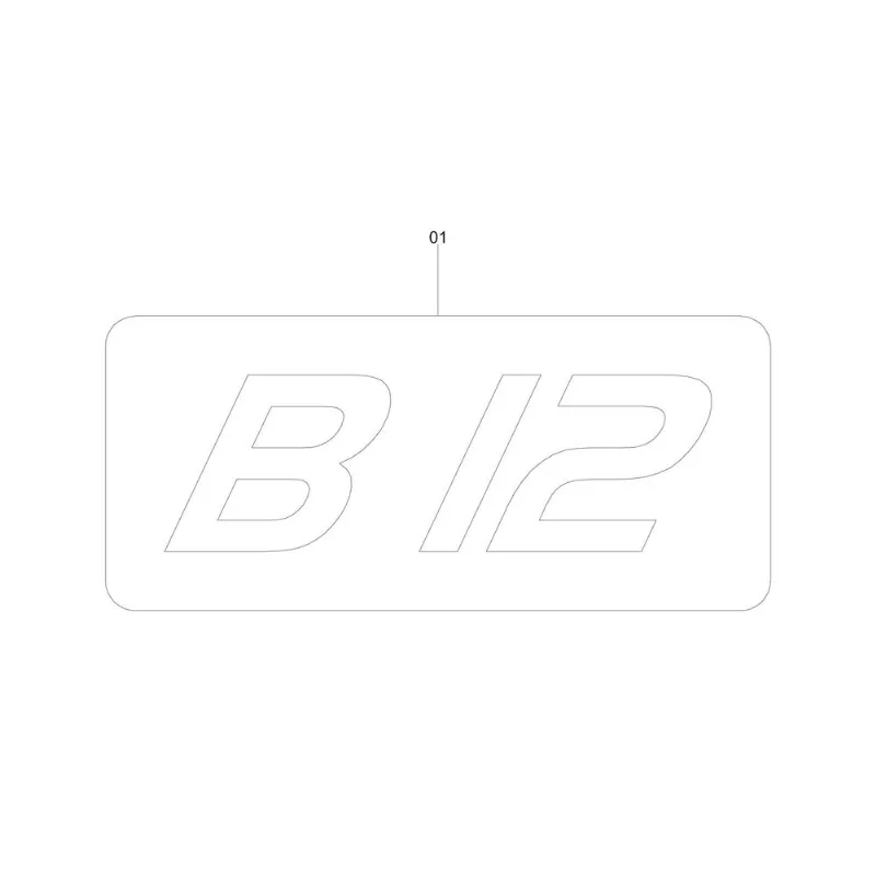 ADESIVO "B-12" 1181560 (CONJUNTO COMPLETO)