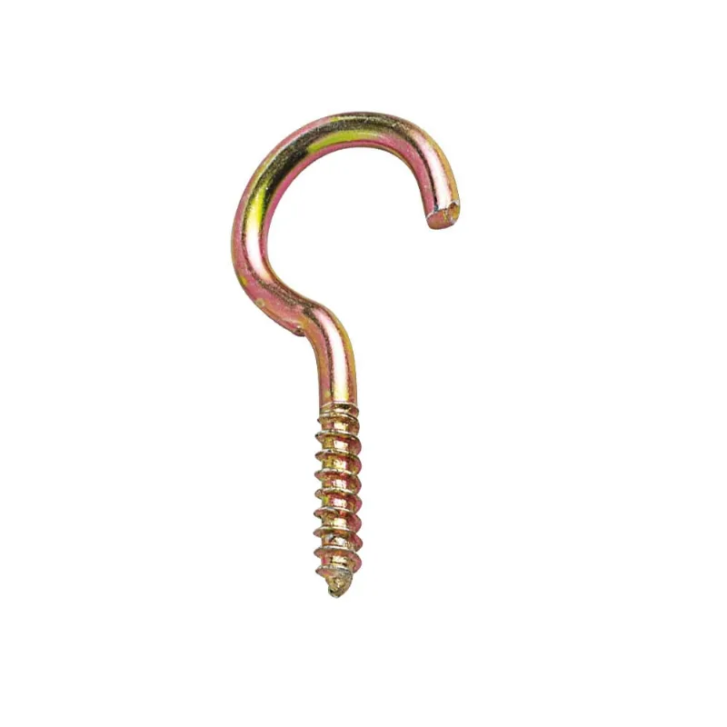 Gancho bicromatizado rosca para madeira 17x40mm 04 unidades Bemfixa