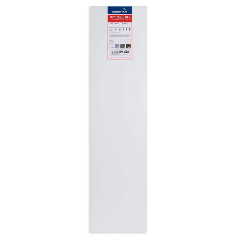 Prateleira MDP sem Suporte Bemfixa Prateleira MDP Branco sem Suporte 120x30x1,5cm - Bemfixa