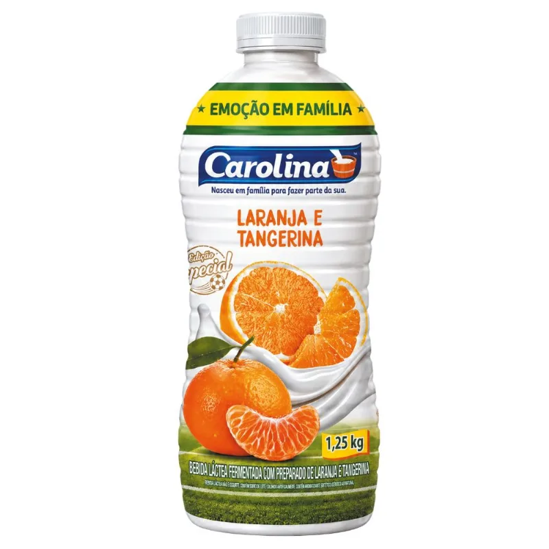 Bebida láctea líquida Carolina Laranja e Tangerina 1,25g