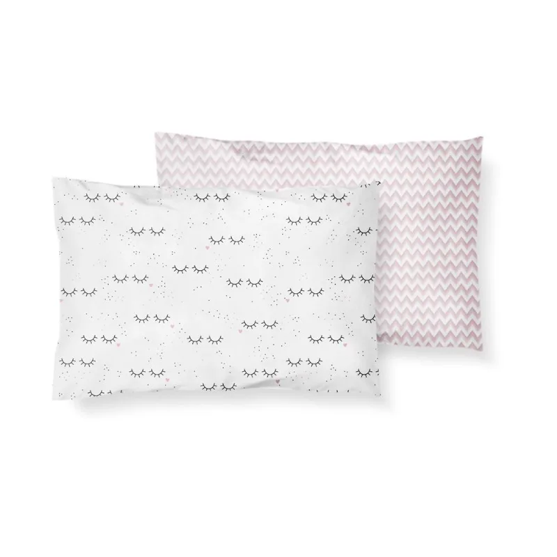 Kit de Fronha Papi Estampado 40x30 Chevron Rosa