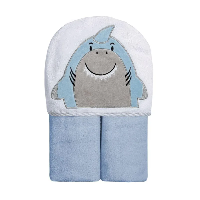 Toalha De Banho Felpuda Tubarão Com Capuz Bordado Papi - PAPI - Cama, Mesa E Banho