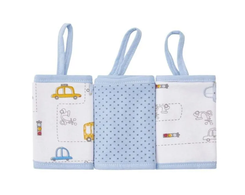 Kit Paninho De Boca Estampado Com 3 Pçs Carros Papi - Papi