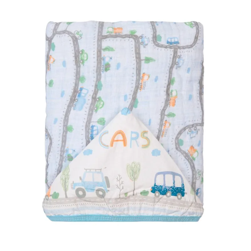Toalha De Banho Bebê Carros Soft C/ Capuz Papi - Papi