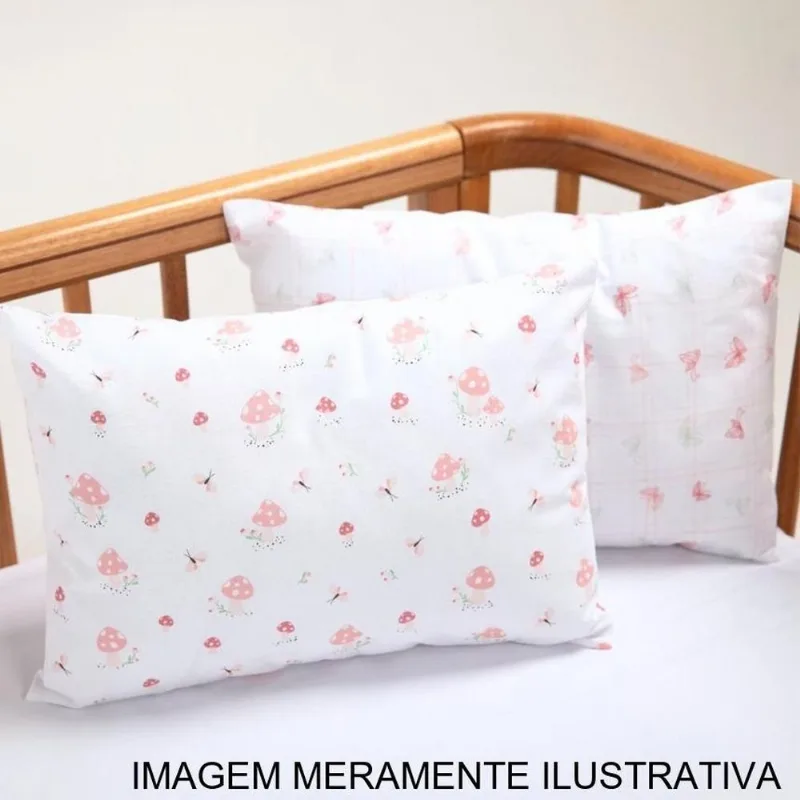 Kit De Fronha Papi 2 Peças Cogumelo Rosa (MP)