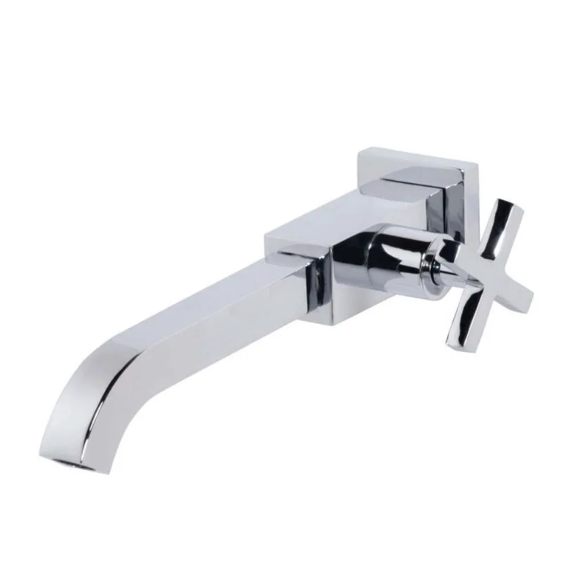 Torneira para lavatório de parede New Quadra 1197 C85 cromada Perflex