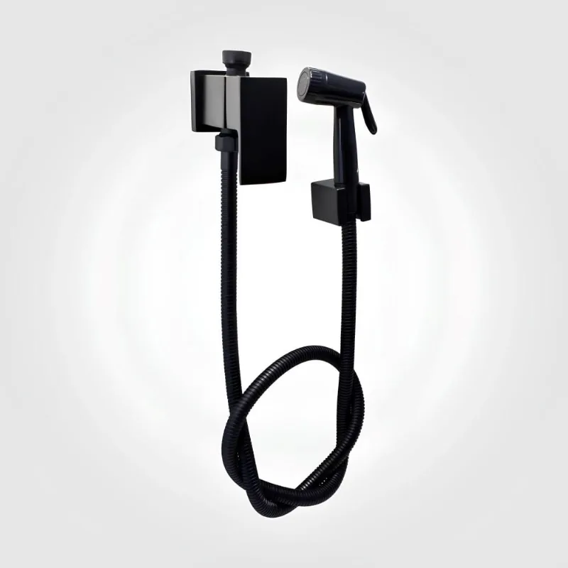 Ducha Higiênica Com Derivação Flaunt Preto Fosco Perflex