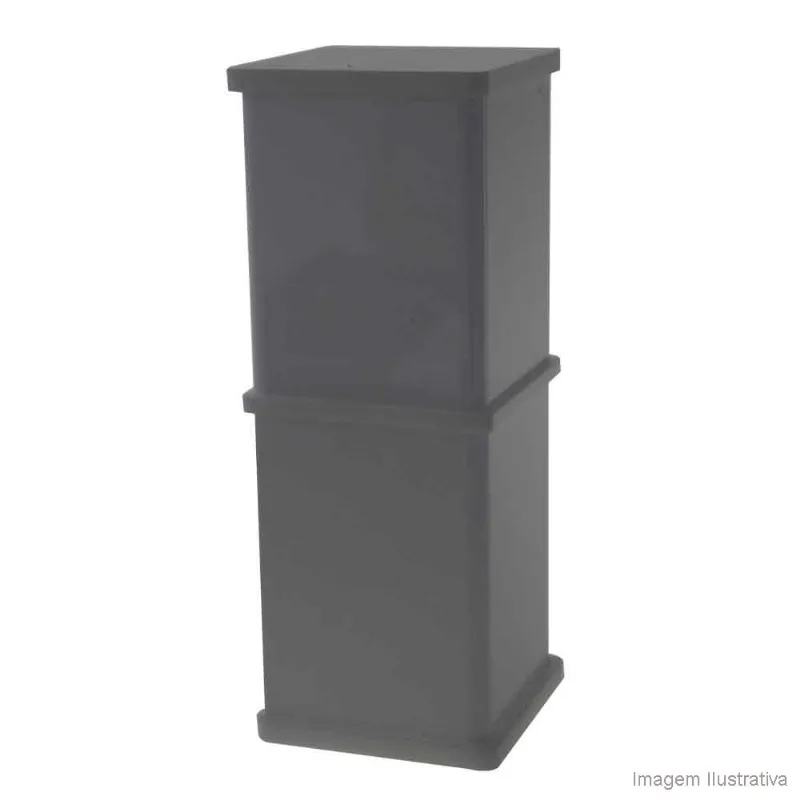Porta escova de dentes Nero quadrada com tampa branco Formacril