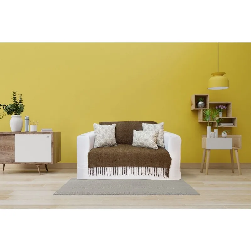 Manta Xale de Chenille com Franja 1,20m x x 1,80m