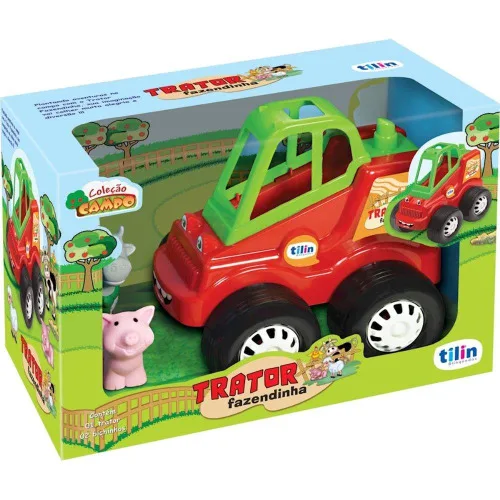 TRATOR FAZENDINHA COM 1 BICHINHO REF 416 TILIN - FAZENDINHA