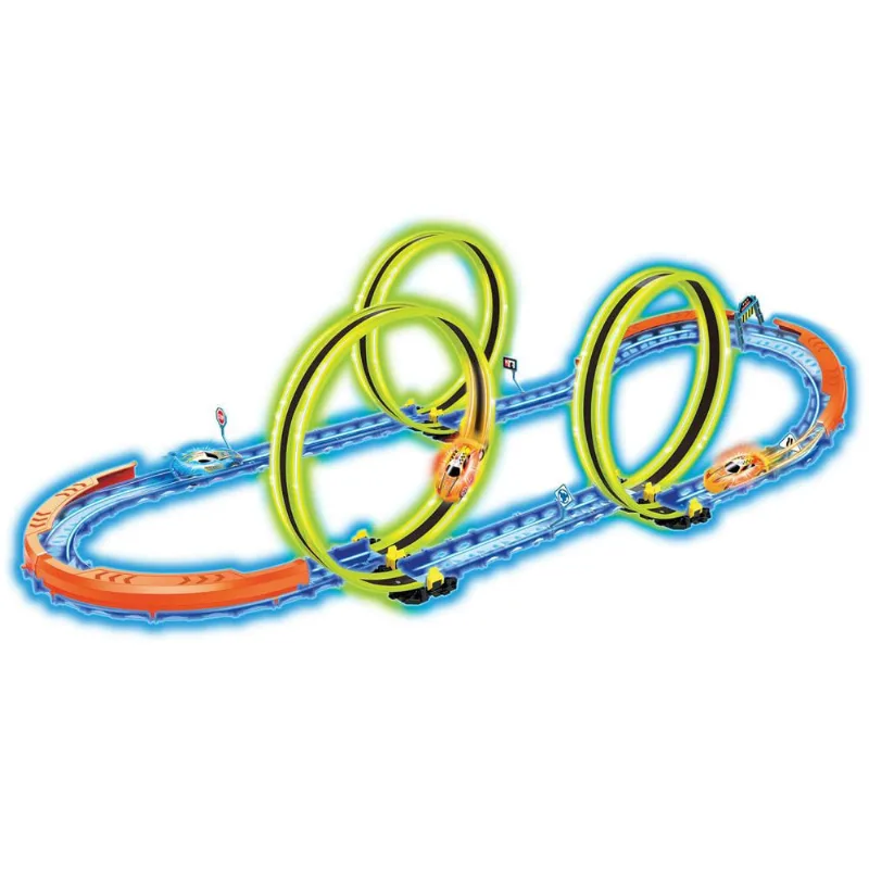Pista Tripla Braskit Looping Neon Carrinho com Luzes 32883
