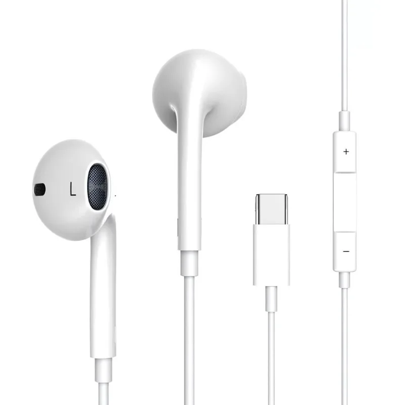 Fone de Ouvido com Fio - Entrada Tipo C Premium, Compatível com Samsung, Motorola, Apple