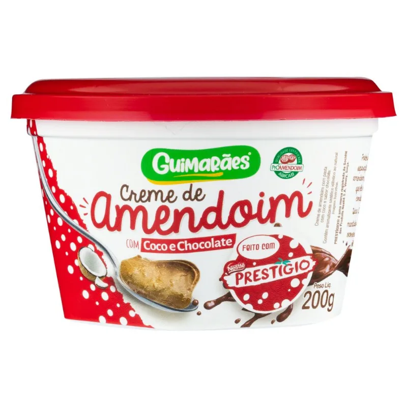 Creme de Amendoim Guimarães Coco e Chocolate Prestigio 200g