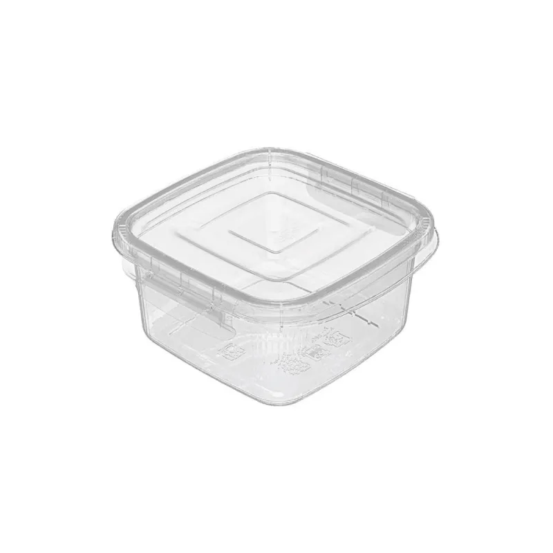 Pote Quadrado Pequeno C/ Travas 370 Ml Natural - Nitron - Ud