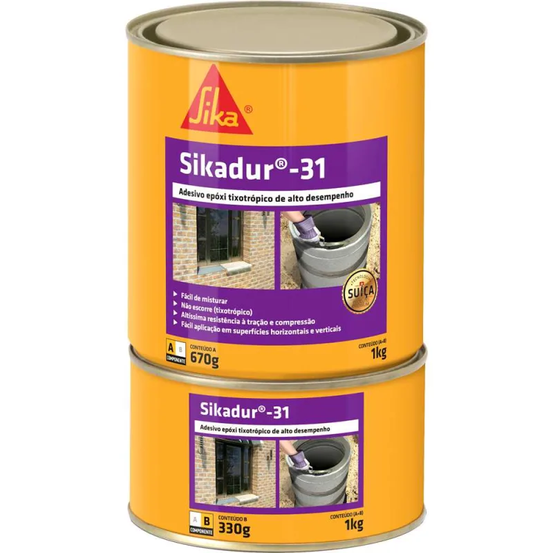Adesivo bicomponente Sikadur 31 1,0 kg - SIKA - SIKA - Químicos