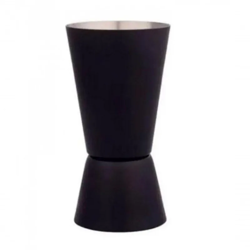 Dosador Americano De Inox Duplo 25 Ml E 50 Ml Preto - Lyor