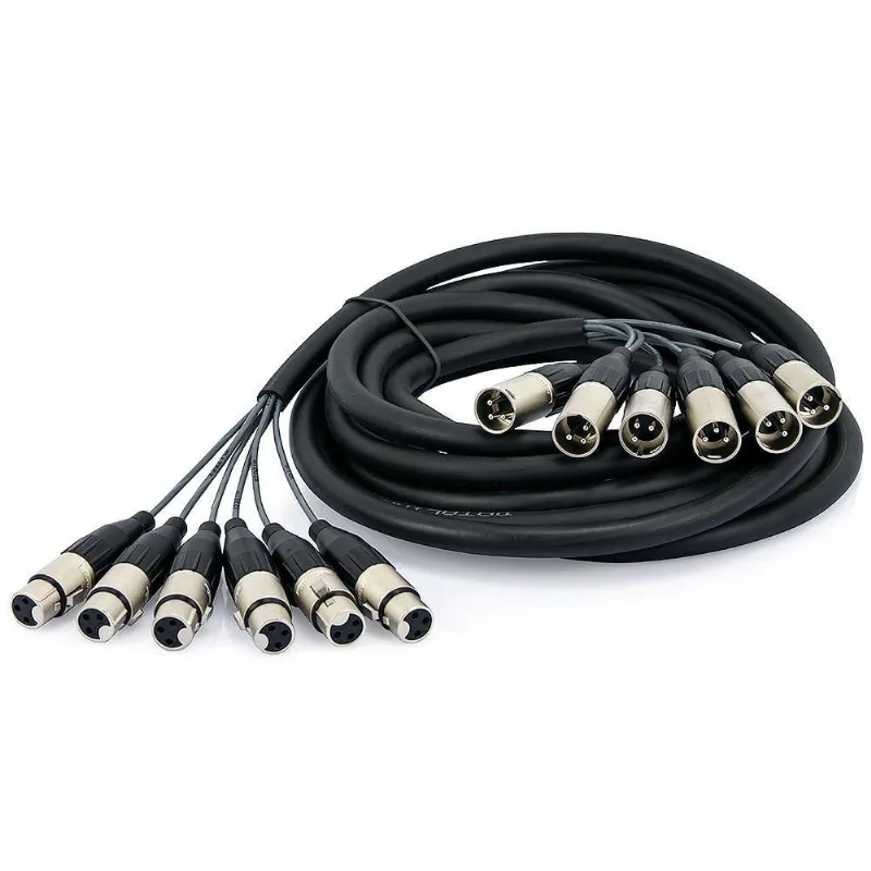 Multicabos Com Conectores Xlr 6 Vias Amphenol - 5 Metros