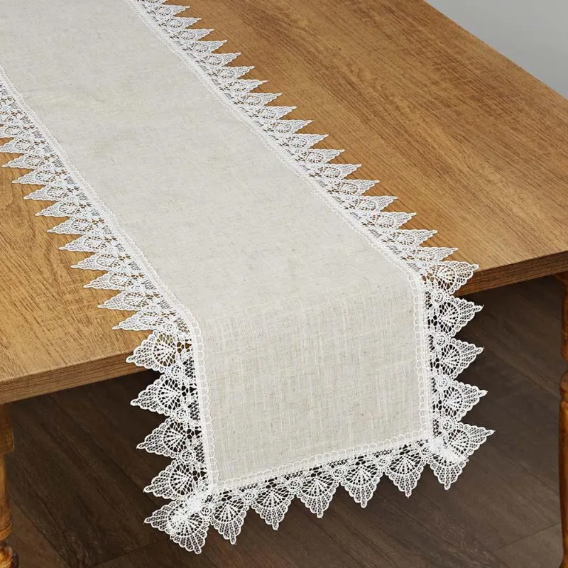 Caminho De Mesa Retangular 40x225cm 1215 - Rafimex Bege