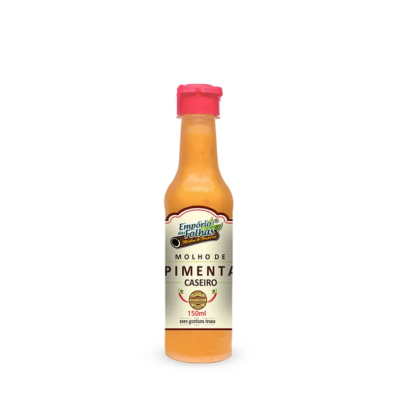 Molho de Pimenta Empório das Folhas Caseiro 150ml - Empório das Folhas - Mercearia