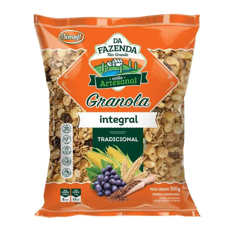Granola Tradicional Integral Biosoft 500g - Não Informado - Mercearia