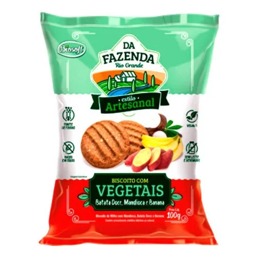 Snaks Ftness 100g Batata Doce, Banana Verde, Mandioca - Mercearia