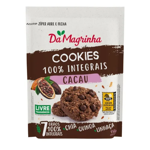 Cookies Da Magrinha Cacau Integral 150g - DA MAGRINHA - Mercearia