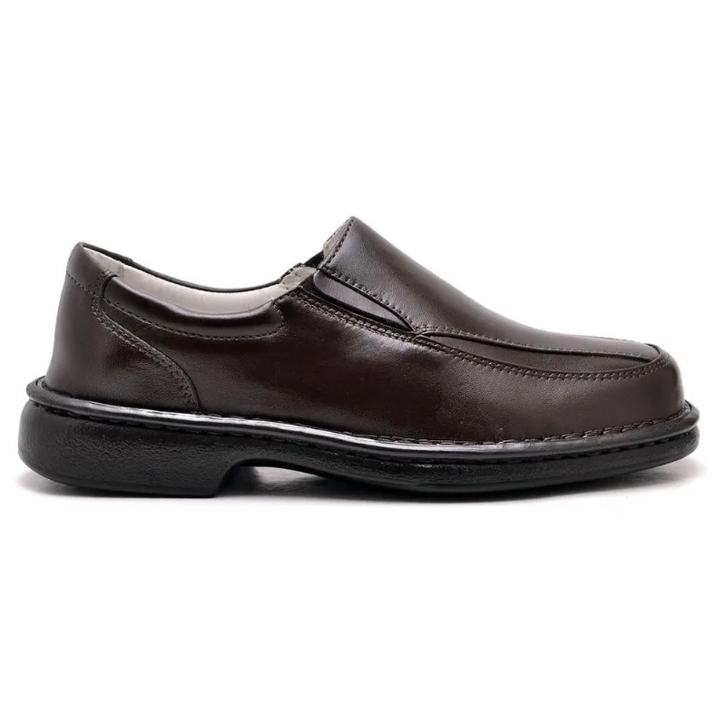 Sapato Conforto Couro Masculino Preto - Rt2001mstpto
