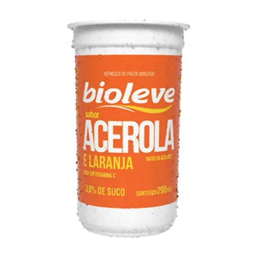 SUCO BIOLEVE ACEROLA E LARANJA 290ML - BIOLEVE - Bebidas