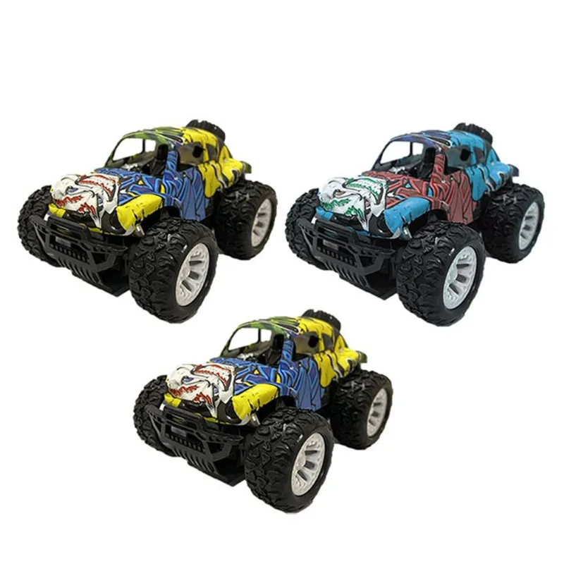 Kit 3 Brinquedos Carrinho de Fricção 4WD Off Road Grafite